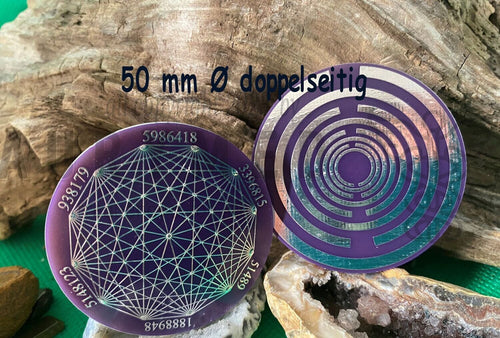48 mm Disc 2er-Set – Lakhovsky MWO + Dodecagram – zinnlegiert – Produktansicht 1