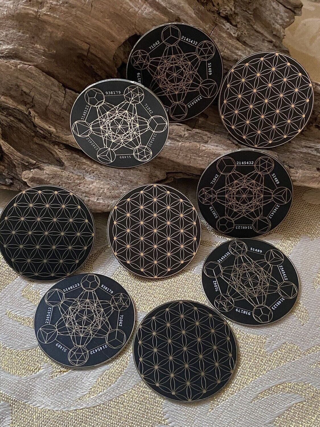 30 mm Discs – Blume des Lebens & Metatron – Sparset