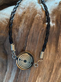 Armband – Lakhovsky – schwarze Disc 16 mm – schwarze Kordel