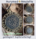 Amulett – Merkaba – 25 mm / goldlegiert / schwarz – Produktansicht 1