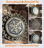 Amulett – Merkaba – 25 mm / goldlegiert / schwarz – Produktansicht 1