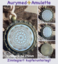 Amulett – mit Sternenrand – Dodecagram – 25 mm / zinnlegiert / weiß – Produktansicht 1