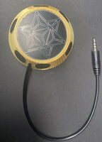 50 mm VibraNex UFO – silk golden, Oberflächenplatte zinnlegiert – Produktansicht 1