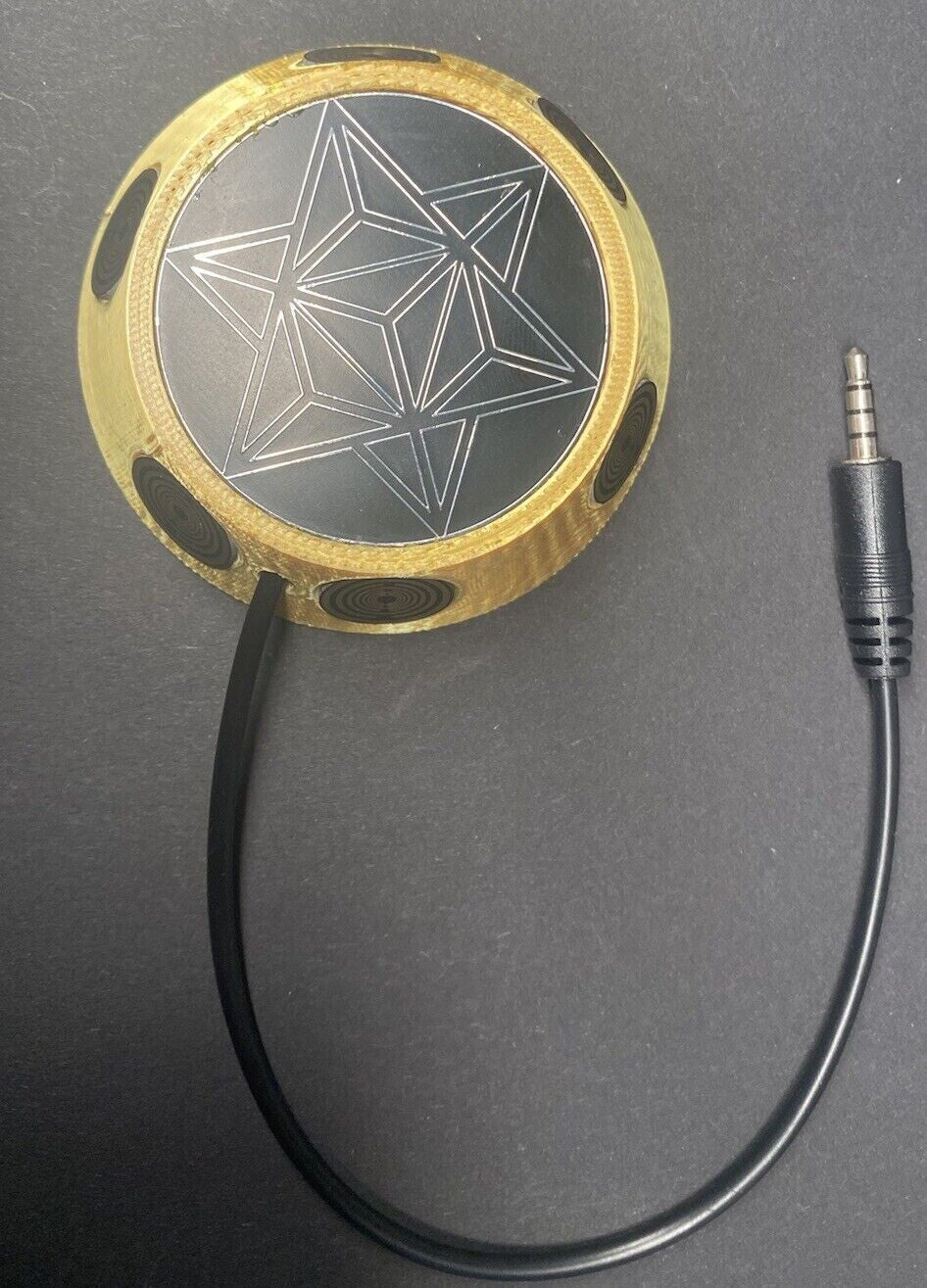 50 mm VibraNex UFO – silk golden, Oberflächenplatte zinnlegiert – Produktansicht 1