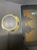 50 mm VibraNex UFO – silk golden, Oberflächenplatte zinnlegiert – Produktansicht 1