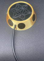 50 mm VibraNex UFO – silk golden, Oberflächenplatte zinnlegiert – Produktansicht 1
