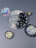50 mm VibraNex UFO – silk golden, Oberflächenplatte zinnlegiert – Produktansicht 1