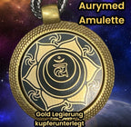 Amulett – Chakremy – Chakra – 25 mm / goldlegiert / Fassung bronzefarben – Produktansicht 1