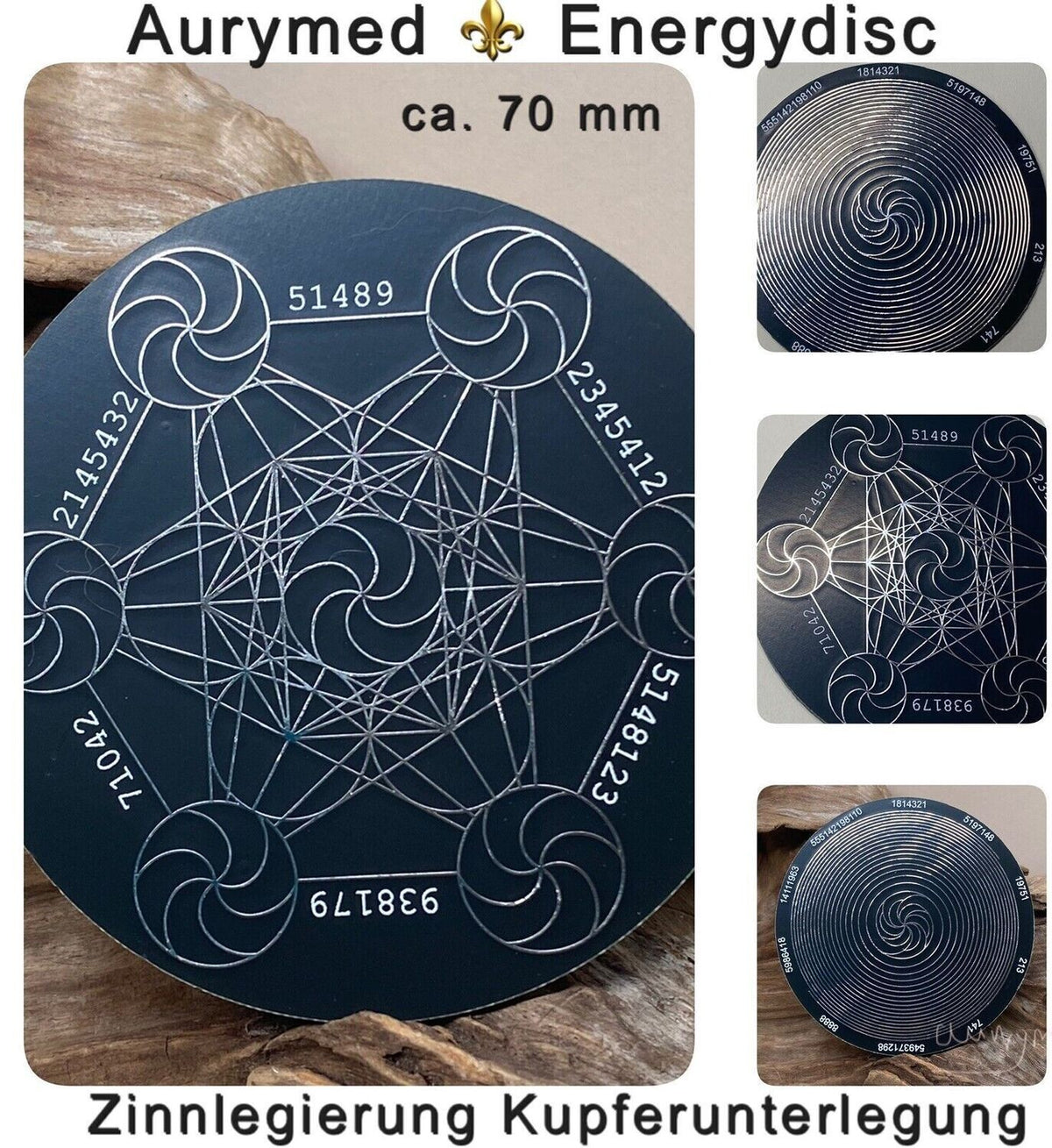 70 mm Discs – Metatron & Bifilar-Fermat – Farbe, Legierung und Stückzahl wählbar – Bild 10
