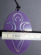 Amulett – Disc – Dreifaltigkeits – – Bifilar / Fermat – zinnlegiert / flieder lila – Produktansicht 1