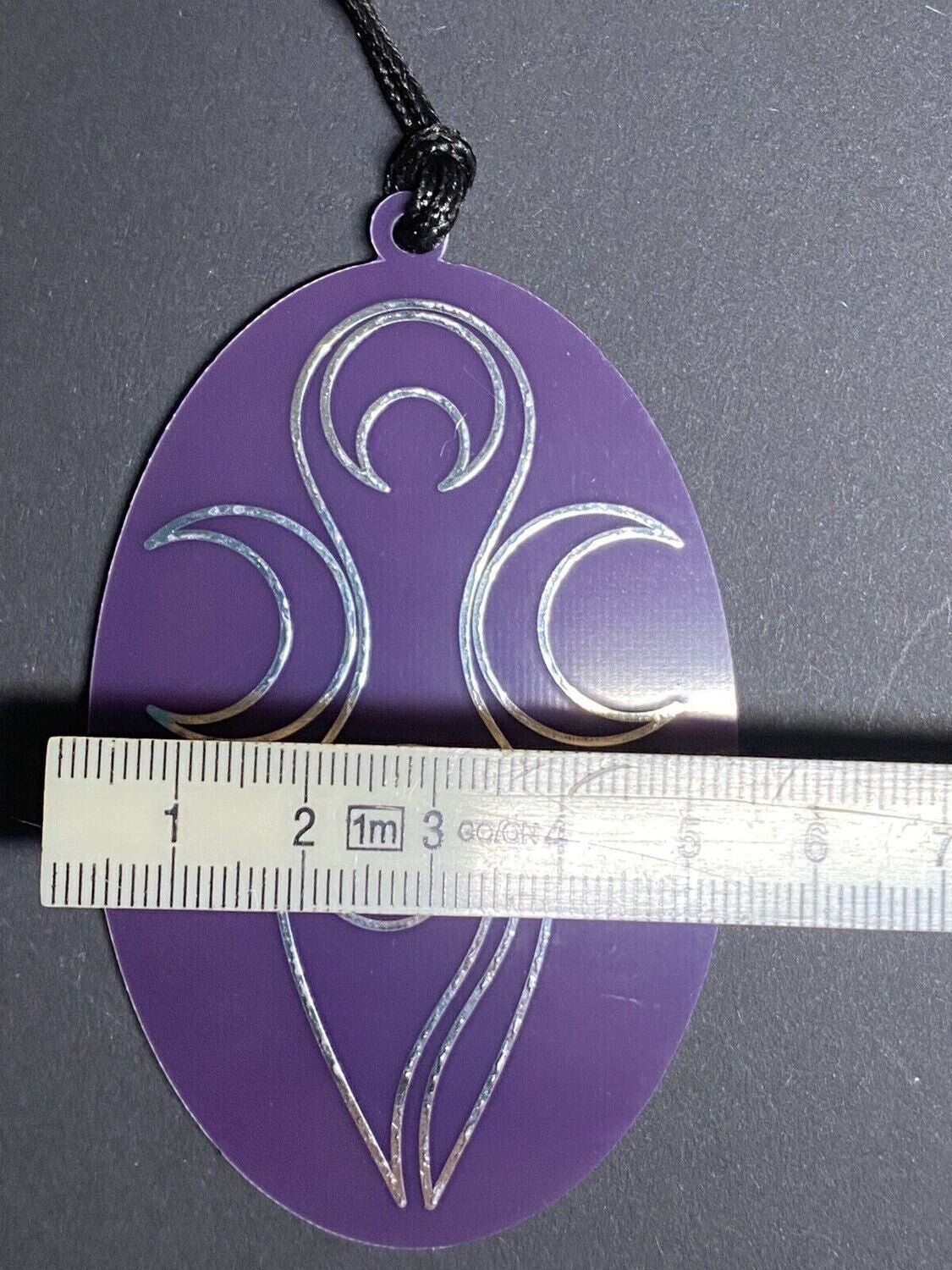 Amulett – Disc – Dreifaltigkeits – – Bifilar / Fermat – zinnlegiert / flieder lila – Produktansicht 1