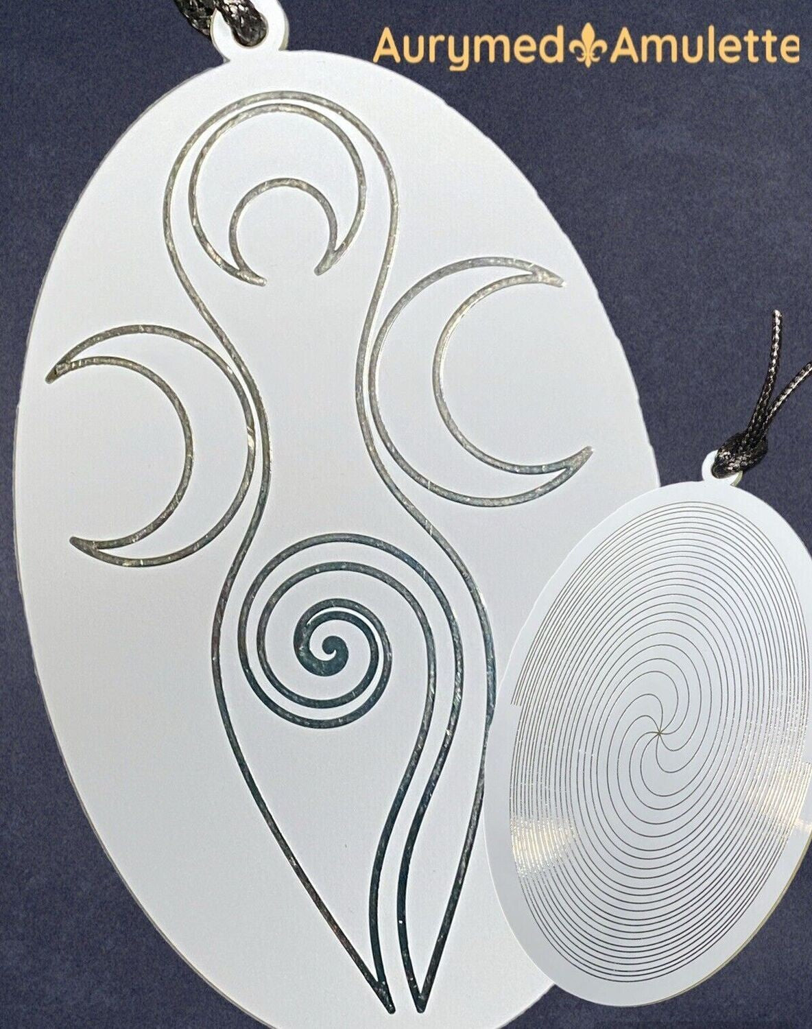 Amulett – Disc – Dreifaltigkeits – – Bifilar / Fermat – zinnlegiert / weiß – Produktansicht 1