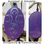Amulett – Disc – Dreifaltigkeits – – Bifilar / Fermat – zinnlegiert / flieder lila – Produktansicht 1
