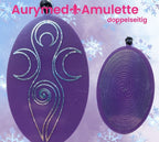 Amulett – Disc – Dreifaltigkeits – – Bifilar / Fermat – zinnlegiert / flieder lila – Produktansicht 1