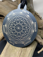 Amulett – Disc ca. 48x58 mm – Lakhovsky MWO + Dodecagram – 58 mm / goldlegiert / schwarz – Produktansicht 1