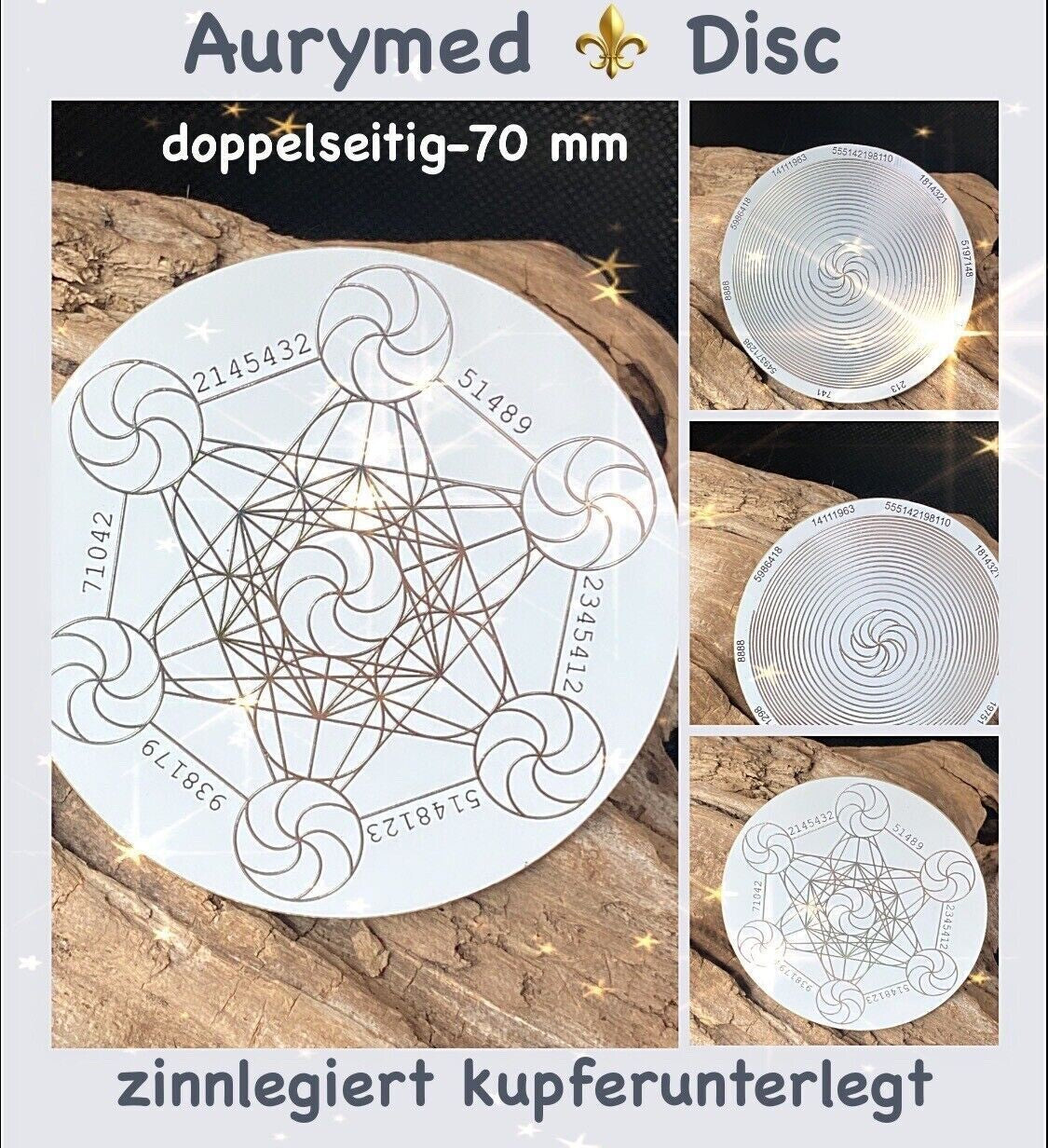 70 mm Discs – Metatron & Bifilar-Fermat – Farbe, Legierung und Stückzahl wählbar – Bild 5