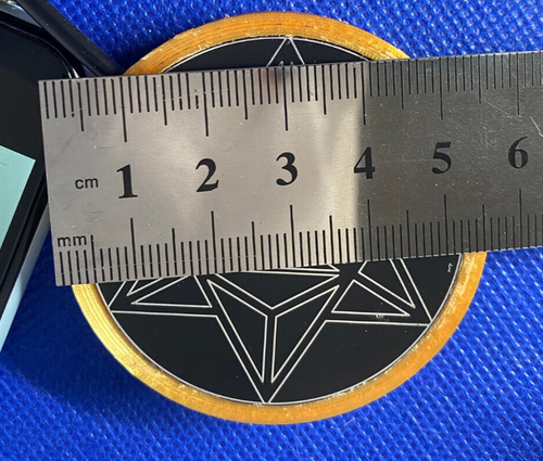 50 mm VibraNex flach – silk golden, Oberflächenplatte zinnlegiert – Produktansicht 1