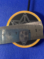 50 mm VibraNex flach – silk golden, Oberflächenplatte zinnlegiert – Produktansicht 1