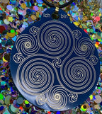 Amulett – Merkaba im Lotus mit den Worten – Merkaba + Lotus – 46 mm – Produktansicht 1
