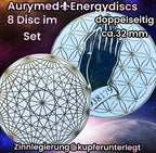 32 mm Discs – Dodecagram & Blume des Lebens – 8er-Set – Ultraweiß – Bild 1