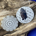 32 mm Discs – Dodecagram & Blume des Lebens – 8er-Set – Ultraweiß – Bild 6