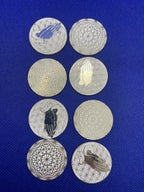 32 mm Discs – Dodecagram & Blume des Lebens – 8er-Set – Ultraweiß – Bild 17