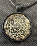 Amulett – Dodecagram – 25 mm / goldlegiert / schwarz – Produktansicht 1