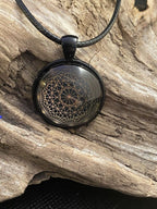 Amulett – Dodecagram – 25 mm / goldlegiert / schwarz – Produktansicht 1