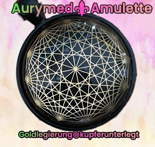 Amulett – Dodecagram – 25 mm / goldlegiert / schwarz – Produktansicht 1