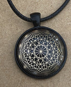 Amulett – Dodecagram – 25 mm / goldlegiert / schwarz – Produktansicht 1