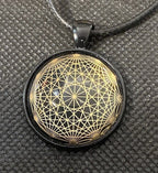 Amulett – Dodecagram – 25 mm / goldlegiert / schwarz – Produktansicht 1