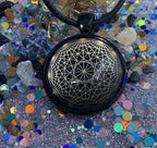 Amulett – Dodecagram – 25 mm / goldlegiert / schwarz – Produktansicht 1