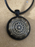 Amulett – Dodecagram – 25 mm / goldlegiert / schwarz – Produktansicht 1