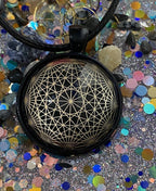 Amulett – Dodecagram – 25 mm / goldlegiert / schwarz – Produktansicht 1
