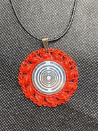 Amulett – Resin Harz Art – Lakhovsky MWO – 25 mm / zinnlegiert / weiß – Produktansicht 1