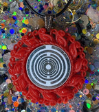 Amulett – Resin Harz Art – Lakhovsky MWO – 25 mm / zinnlegiert / weiß – Produktansicht 1