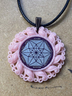 Amulett – Resin Harz Art – Vector Equilibrium – 25 mm / zinnlegiert – Produktansicht 1