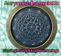 Amulett – bronzefarben, Dodecagram 12 – er Stern, Disc in schwarz 25 mm, zinnlegiert, kupferunterlegt – Produktansicht 1