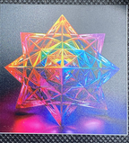 57 mm Disc 2er-Set – Sri Yantra & Merkaba – goldlegiert – Bild 3