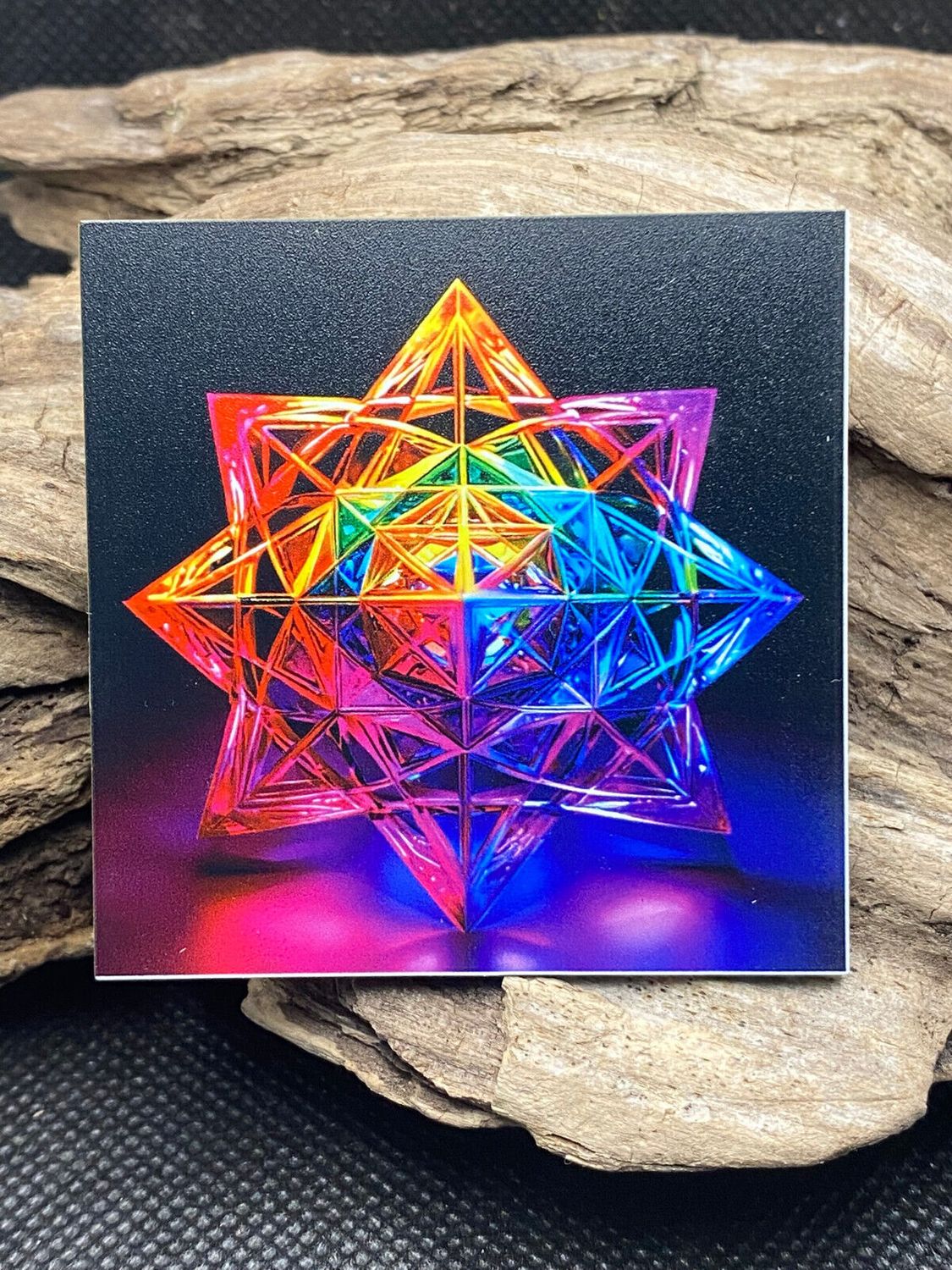 57 mm Disc 2er-Set – Sri Yantra & Merkaba – goldlegiert – Bild 8