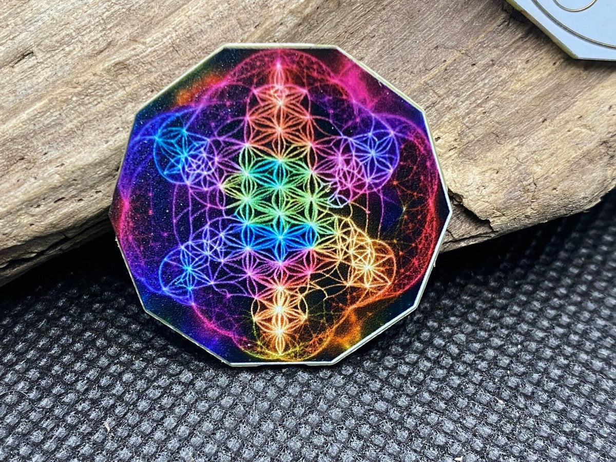 28 mm Discs – Metatron & Blume des Lebens – Stückzahl wählbar