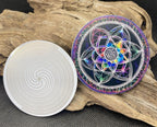 67 mm Disc – Bifilar / Fermat + Blume des Lebens + Lotus – goldlegiert – Produktansicht 1