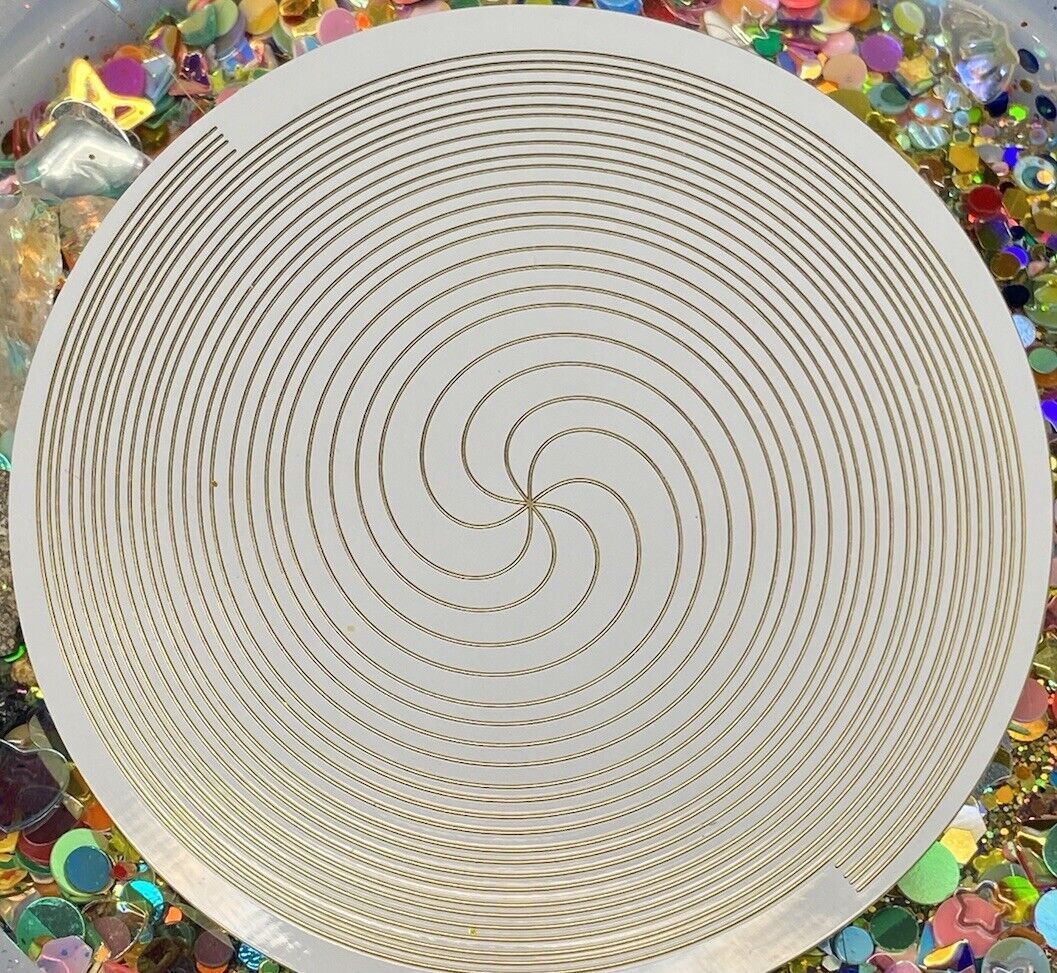 67 mm Disc – Bifilar / Fermat + Blume des Lebens + Lotus – goldlegiert – Produktansicht 1