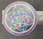 67 mm Disc – Bifilar / Fermat + Blume des Lebens + Lotus – goldlegiert – Produktansicht 1