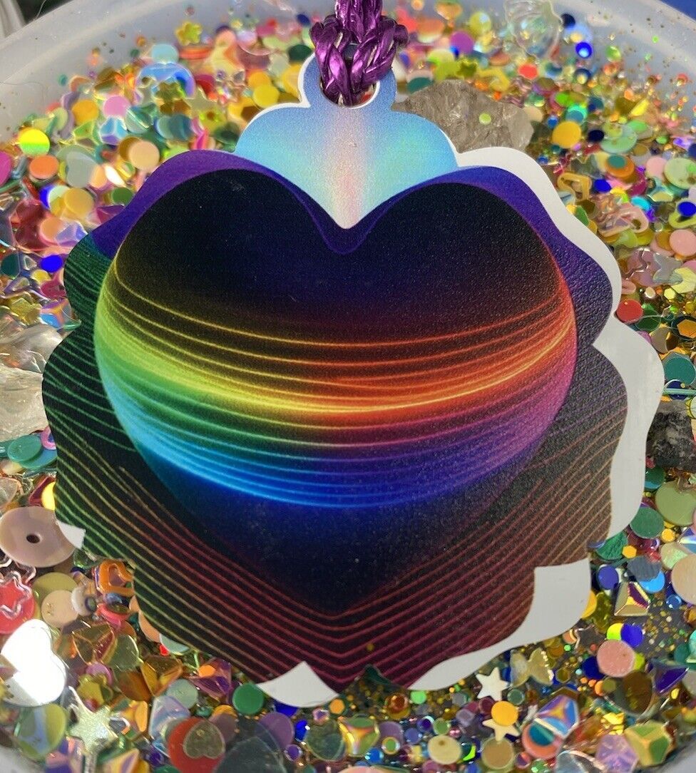 Amulett – Disc – mein Herz zeigt Liebe in – Metatron – 53 mm / goldlegiert – Produktansicht 1