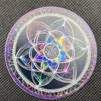 67 mm Disc – Bifilar / Fermat + Blume des Lebens + Lotus – goldlegiert – Produktansicht 1