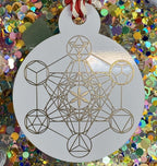 Amulett – Disc Baum des Lebens in – Metatron – 50 mm / goldlegiert / regenbogenfarben – Produktansicht 1