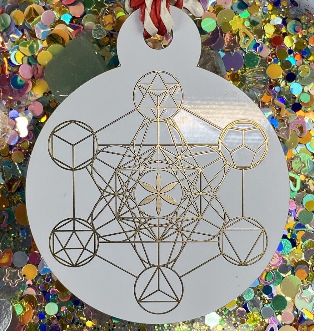 Amulett – Disc Baum des Lebens in – Metatron – 50 mm / goldlegiert / regenbogenfarben – Produktansicht 1