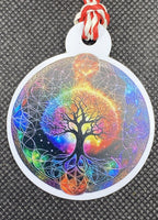 Amulett – Disc Baum des Lebens in – Metatron – 50 mm / goldlegiert / regenbogenfarben – Produktansicht 1