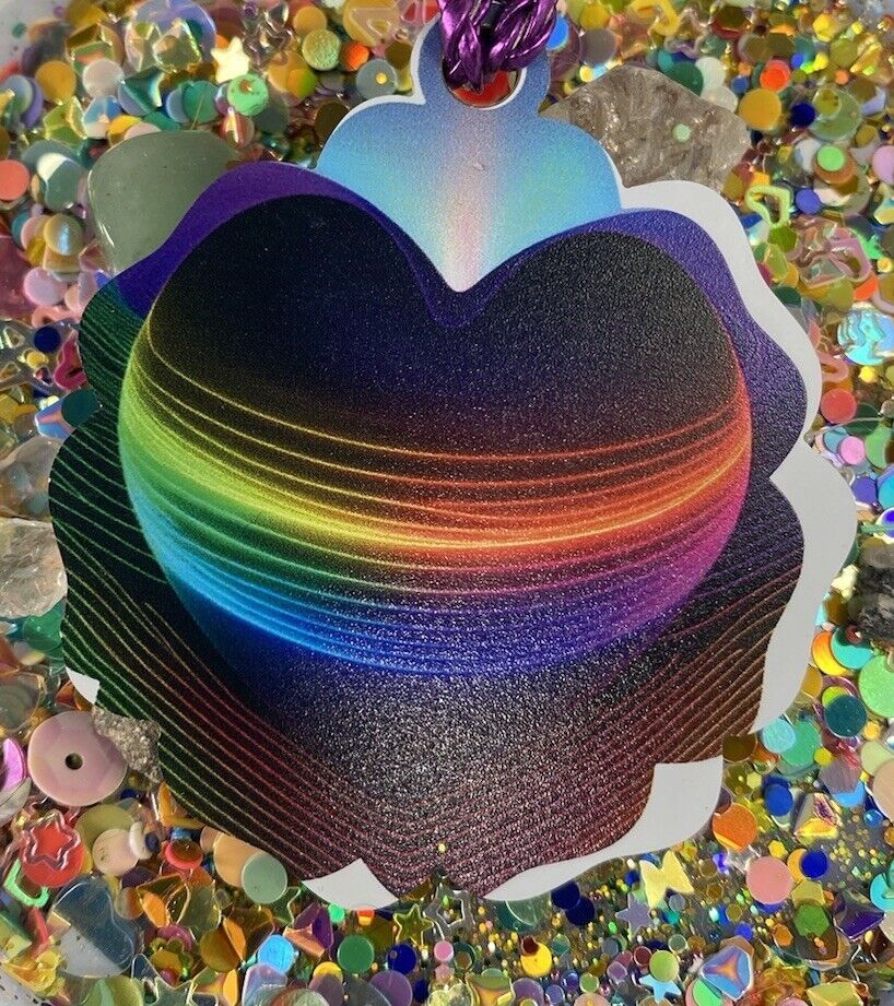 Amulett – Disc – mein Herz zeigt Liebe in – Metatron – 53 mm / goldlegiert – Produktansicht 1